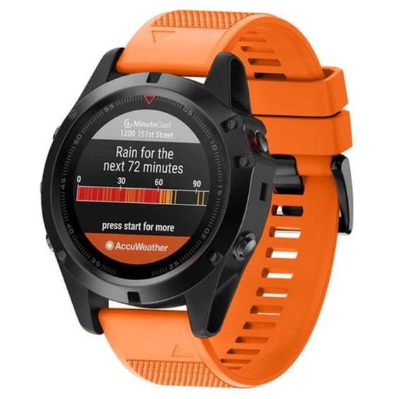 Силиконовый ремешок Primo для часов Garmin Fenix 3 / 3HR / Fenix 5X / 6X - Orange