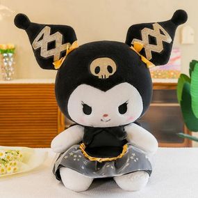 Велика м'яка іграшка Куромі в чорно-золотій сукні 100 см