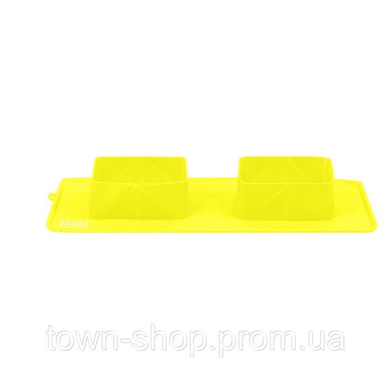 Миска складная WAUDOG Silicone, 385х230х50 мм желтый | Зображення 1