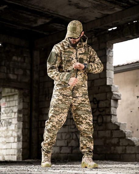 Демисезонный тактический костюм на флисе OMEGA  пиксель НП4882 | Зображення 1