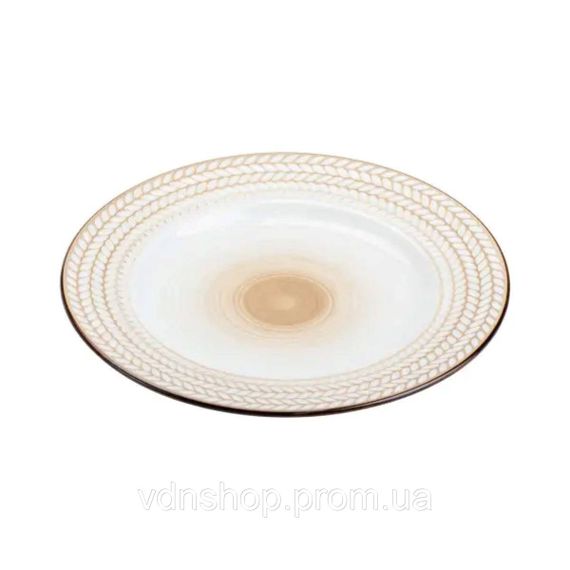 Тарелка десертная круглая 20.5 см плоская фарфоровая HP23390 | Зображення 2