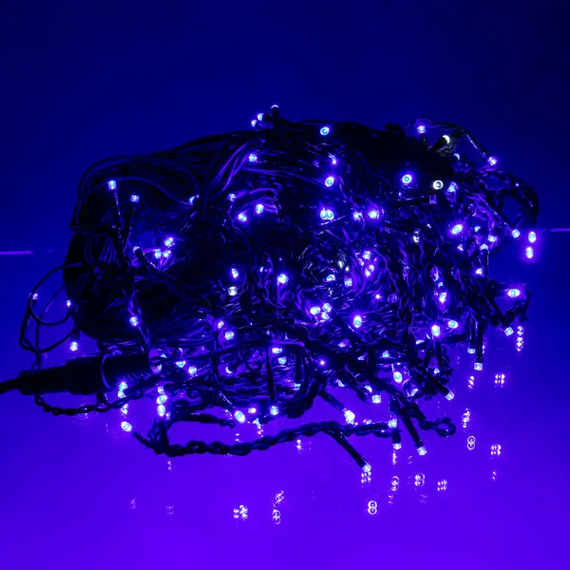 Вулична гірлянда Бахрома 20 м 335 LED гірлянда штора чорний провід Синій 20MBBL | Зображення 2