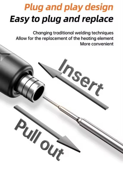 Портативний USB/бездротовий паяльний набір з регульованою температурою. Синій | Зображення 4