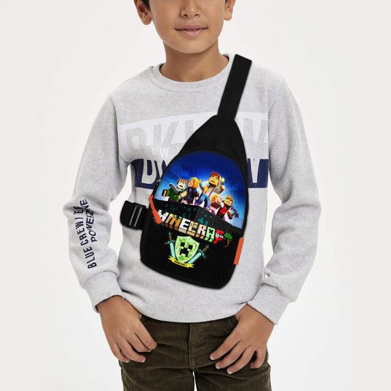 Сумка через плече дитяча Minecraft Кріпер 29х17 см сумка слінг для хлопчика (02085)