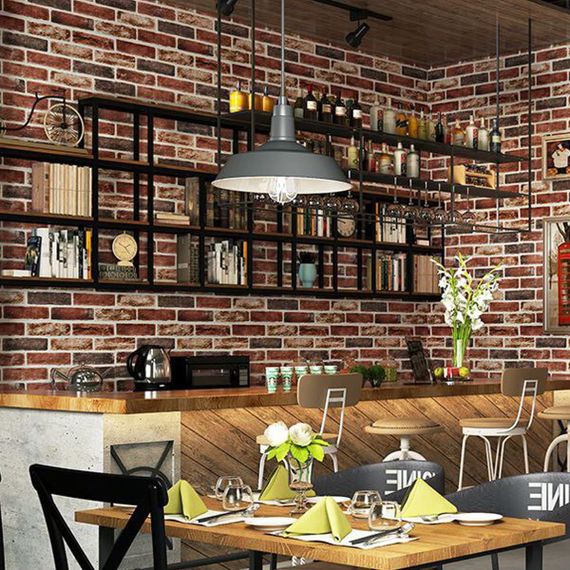 Самоклеюча 3D панель цегла клінкер бежевий 700х700х5мм (417) SW-00001183 | Зображення 5