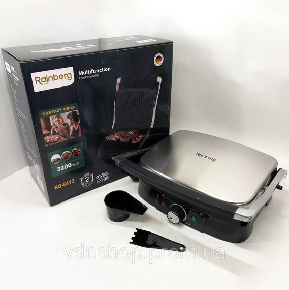 Электрический гриль для мяса, Гриль для гамбургеров электрический профессиональный ZW-12 | Зображення 2