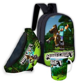 Набір дитячий Майнкрафт «Minecraft» рюкзак 36х27см сумка-бананка, кружка з принтом для хлопчика (01659)