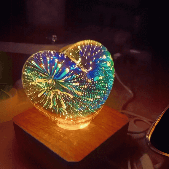 Світлодіодний нічник-лампа з USB-живленням у формі Серця No brand 9288390439 | Зображення 4