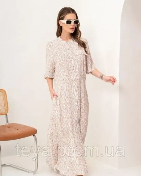 Плаття для жінок колір бежевий розмір L FI_008247 | Зображення 1