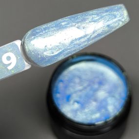 Гель для декора Mi OMGel №9 (голубой с золотым шиммером) 30мл