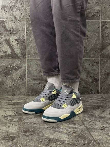 Кросівки Nike Air Jordan 4 Retro (gray green) | Зображення 2