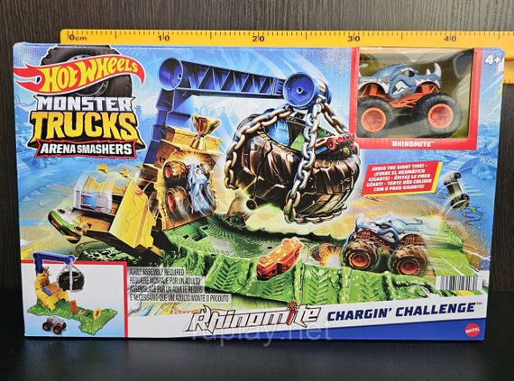 Трек Хот Вілс Монстр-трак Тренувальна арена Виклик Носорога Оригінал Hot Wheels Monster Trucks Rhinomite Chargin’ Challenge | Зображення 5