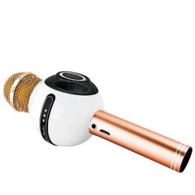 Караоке - мікрофон WSTER 878 microSD FM радіо Золотисто-білий