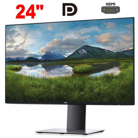 Монитор Dell UltraSharp U2419H / 24" (1920x1080) IPS / 1x HDMI, 2x DP, 4x USB 3.0, 1x USB Type-B, 1x Audio / VESA 100x100 / Pivot б/у