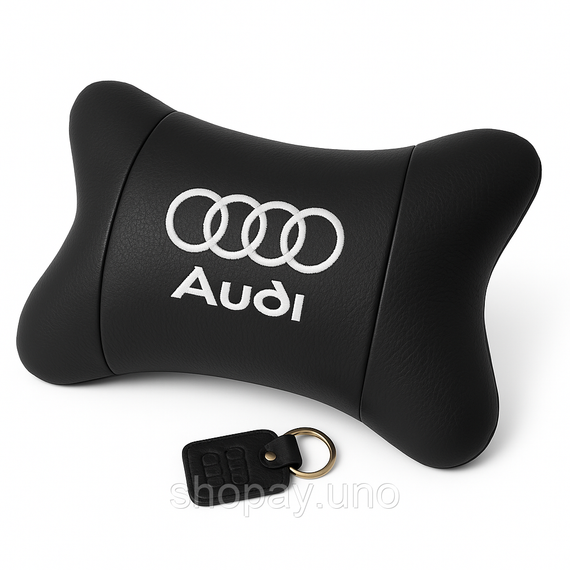 Подушки-подголовники для салона автомобиля Audi, Подушка для машины под шею, Подарок подушка дорожная KW-91