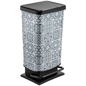 Контейнер для сміття з педаллю Rotho (Рото) Paso 40 л (17541) Квіти