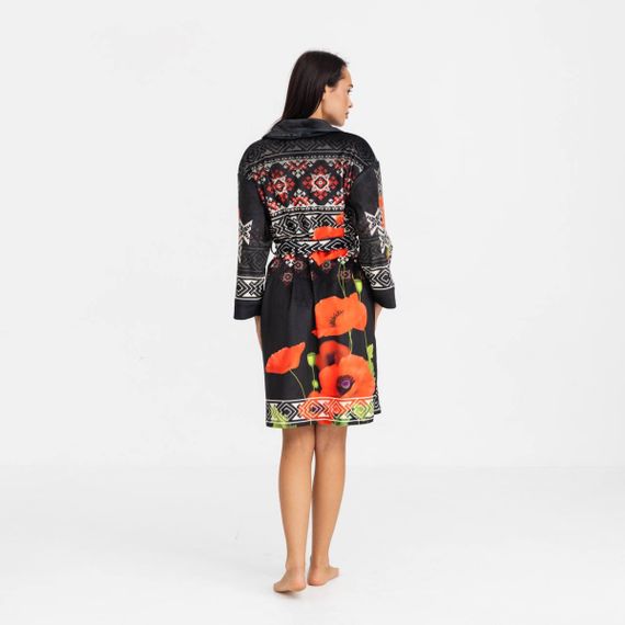 Халат жіночий з плюшевого велюру ексклюзивний National 18284 2XL-3XL | Зображення 3
