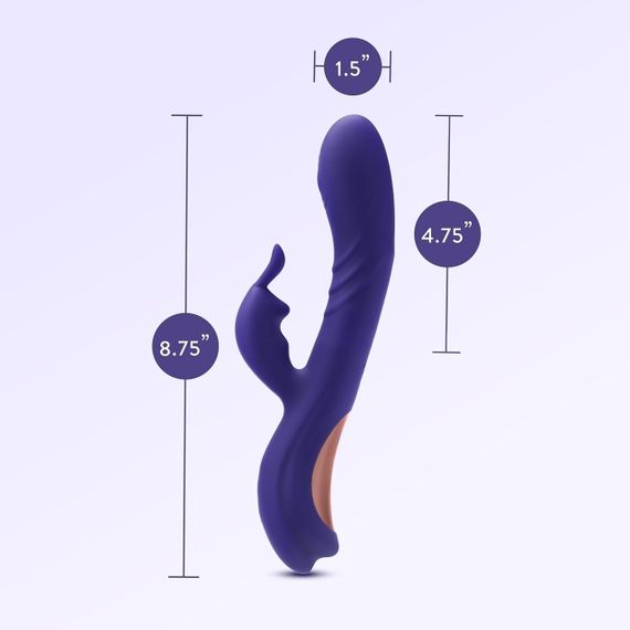 Вібратор кролик Blush Harper з G-точковою стимуляцією, синій Sex Aura | Зображення 5