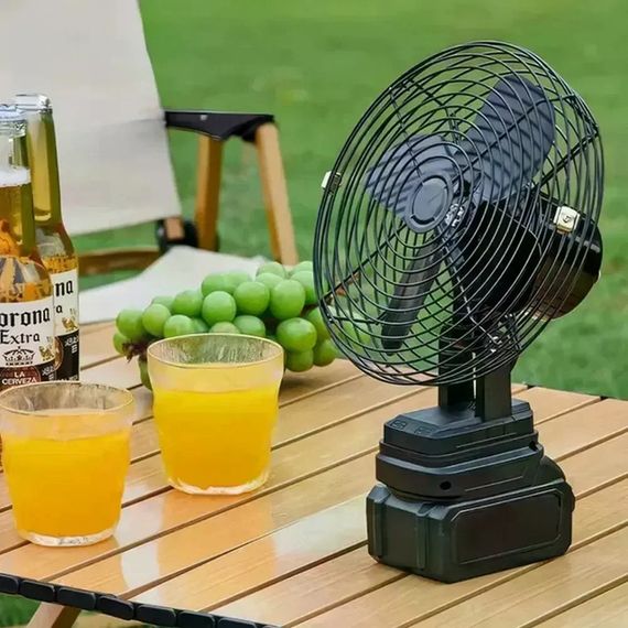Акумуляторний вентилятор Lithium Electric Fan 48V чорний • Портативний бездротовий вентилятор з Li-ion акумулятором для дому, дачі, офісу та відпочинку | Зображення 5