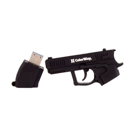 USB флеш накопичувач ColorWay Pistol 32 GB 3.0 Black (CW-USBPL32) | Зображення 8