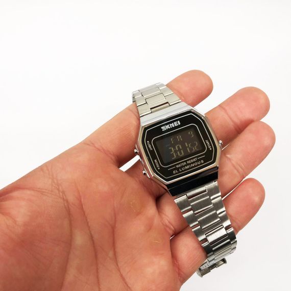 Годинник квадратний Ретро SKMEI 1647SI, Годинник retro vintage, Чоловічі наручні годинники vintage new ZW-52 | Зображення 9