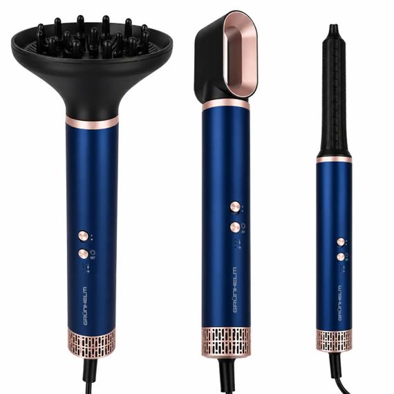 Фен-щітка Grunhelm GHD-816 1500 Вт синій | Зображення 1