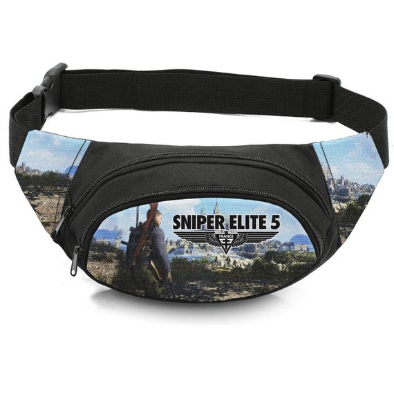 Сумка-бананка дитяча з принтом Sniper Elite поясна сумка для хлопчика (4705)