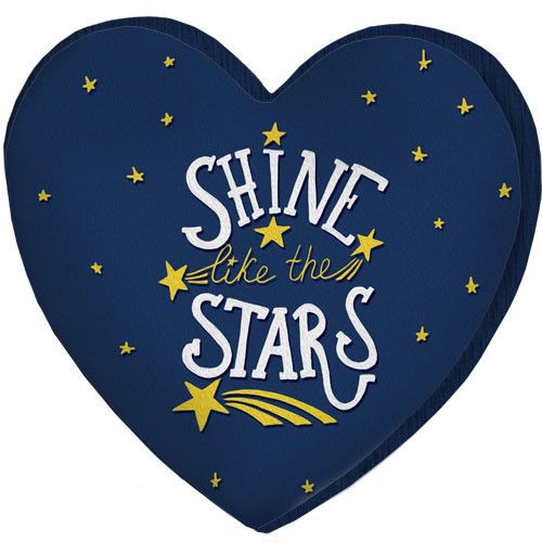 Подушка сердце 3D Shine like the stars 40х40х7,5 см (3DPS_WOL029)