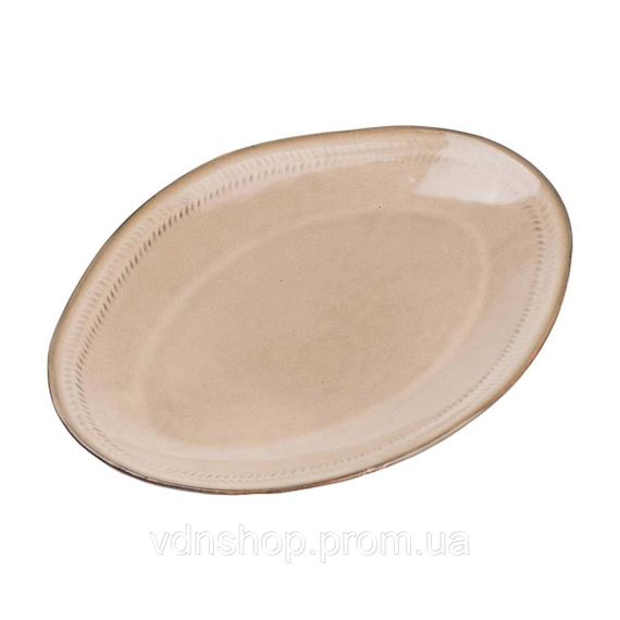 Блюдо сервірувальне овальне 33.5х23 см порцелянаове, бежеве HP23380