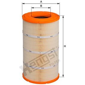 Фильтр воздушный Daf 75CF/95XF 97-05/ CF/XF 05-/ Solaris Vacanza 03-, Hengst, E702L,