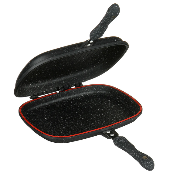 Сковорода гриль для стейков А-Плюс 32 см с антипригарным покрытием двухсторонняя | Зображення 4