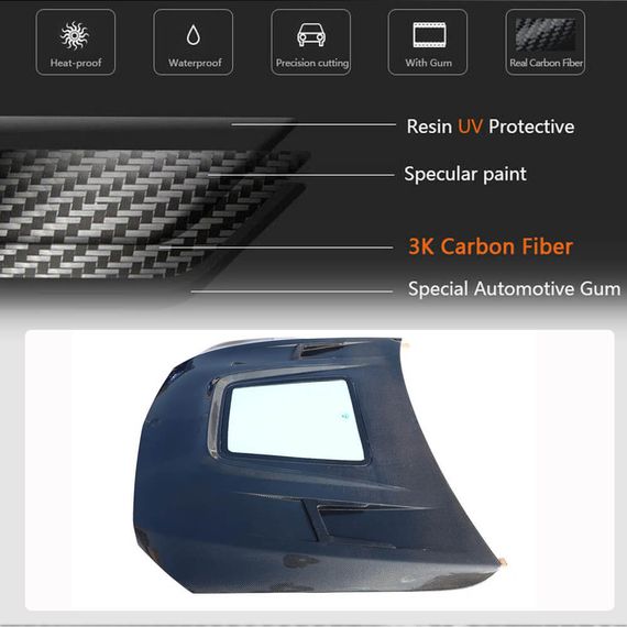 Капот V1 (Карбон) для Mercedes C-сlass W205 2014-2021 рр | Зображення 2