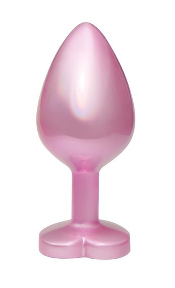 Анальна пробка з кристалом EGZO - Pink Perl Heart Plug Rainbow, size S Sex Aura | Зображення 3