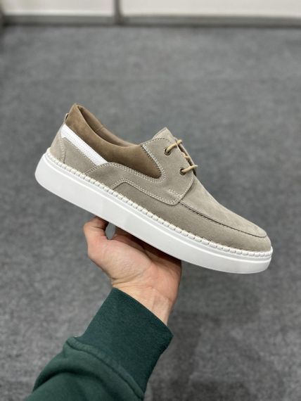 Бежевые мужские мокасины из натуральной замши 42 размер | Зображення 9