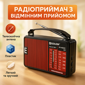 Радіоприймач з розширеним діапазоном GOLON, Ретрорадіо, Радіоприймач фм ретро на батарейках WP-79