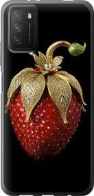 Чехол на Xiaomi Poco M3 Клубника v3 из силикона FCh_053139