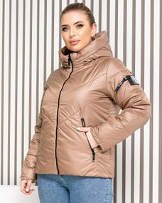 Жіноча демісезонна куртка, арт. 1008, кава з молоком