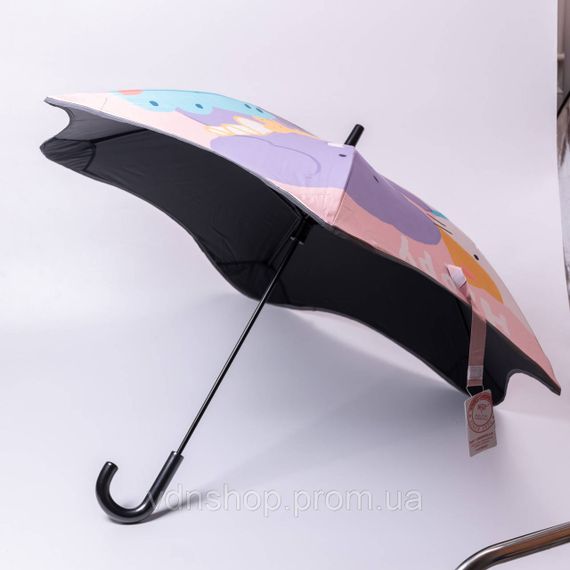 Парасолька дитяча механічна елегантна з принтом міцна надійна з поліестеру діаметр 90 см Фіолетовий HP-23-13V | Зображення 7