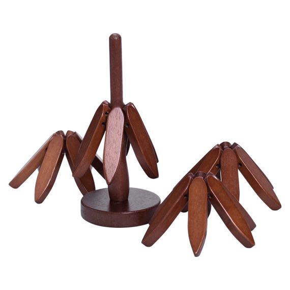 Набір підставок під гаряче з дерева 3 шт Ø19 (см) + тримач підставки на стіл під гаряче HB-40-4BR | Зображення 2