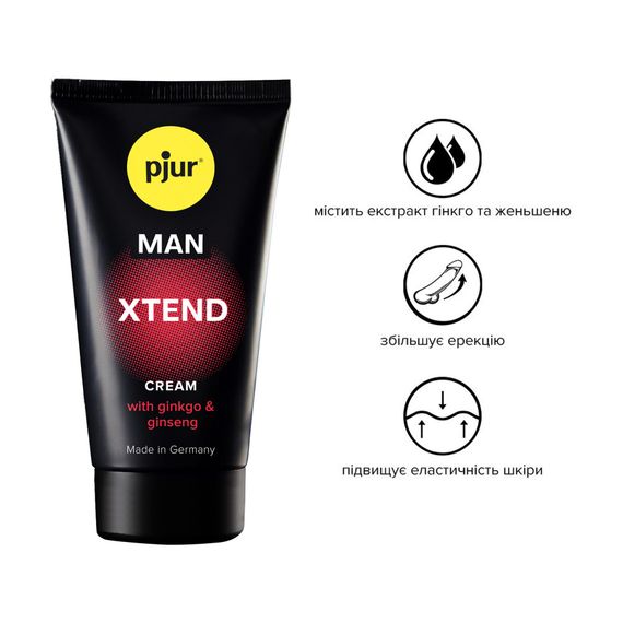 Крем-стимулятор для пеніса pjur MAN Xtend Cream 50 мл, з екстрактами гінкго та женьшеню | Зображення 1