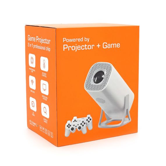 Смарт проектор S40GE+Game, Android 14, 720p, 150 ANSI, Wi-Fi 2.4+5G, White, Box | Зображення 1
