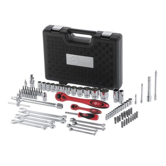 Професійний набір інструментів 1/2", 1/4", 82 од., Cr-V INTERTOOL ET-6082 | Зображення 2