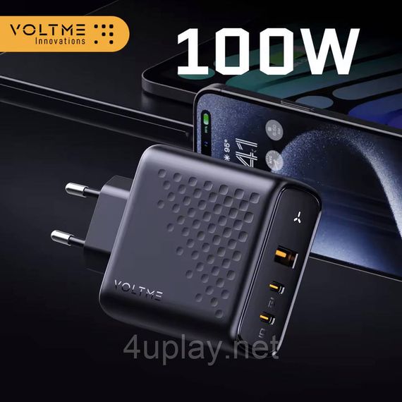 Зарядний пристрій VOLTME Revo 100W GaN III для швидкого заряджання