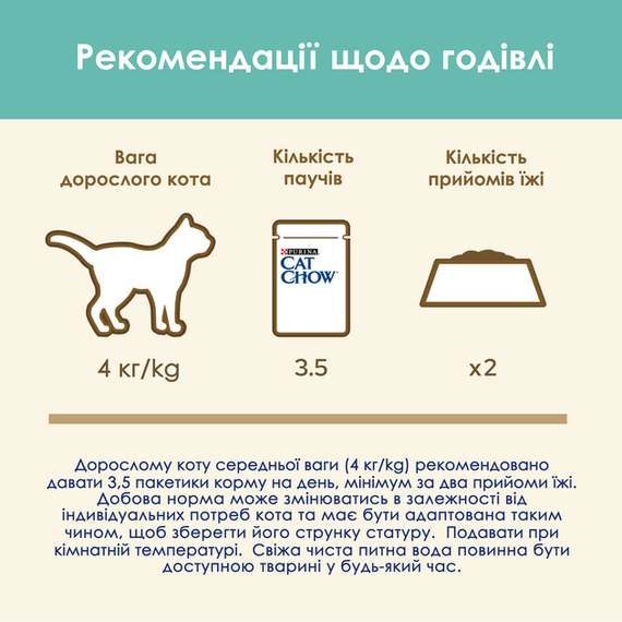 Вологий корм Purina CAT CHOW Adult для дорослих котів, для виведення шерсті, курка і зелена квасоля 85г | Зображення 8
