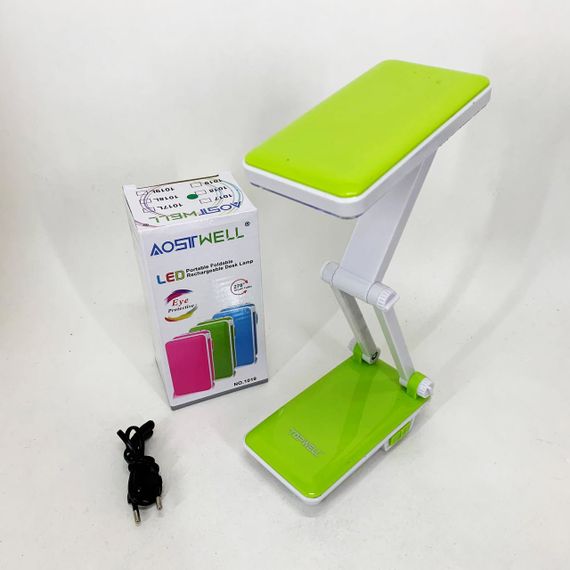 Настольная лампа Topwell 1019 Голубая аккумуляторная светодиодная регуляция уровня наклона. Цвет: зеленый LY-46 | Зображення 1