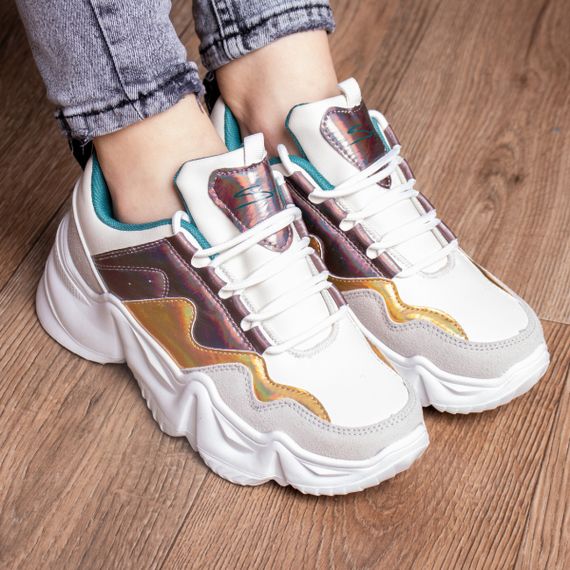 Кроссовки женские Fashion Frasier 2126 38 размер 245 см Бежевый | Зображення 5