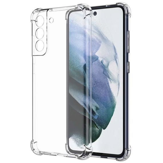 TPU чохол GETMAN Ease logo посилені кути Full Camera для Samsung Galaxy S22+ Безбарвний (прозорий) | Зображення 1