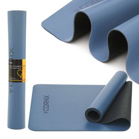 Килимок спортивний Cornix PU 183 x 68 x 0.4 см для йоги та фітнесу XR-0319 Blue