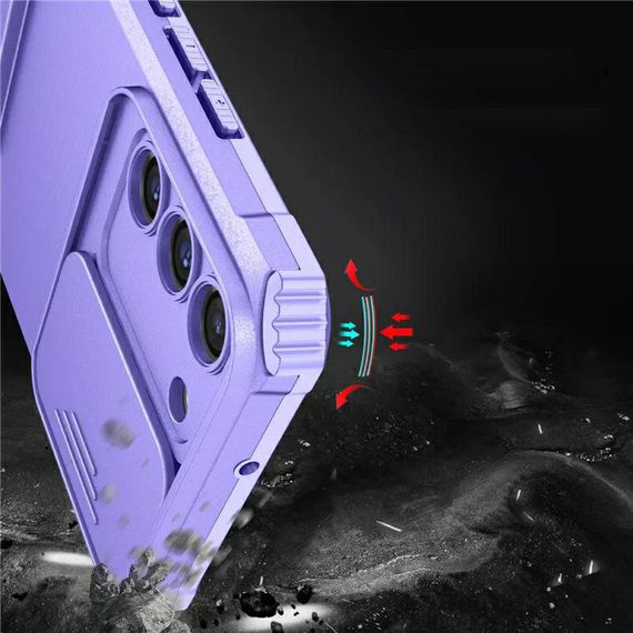 Чохол Kickstand із захистом камери для Samsung Galaxy S21 FE колір Фіолетовий | Зображення 3