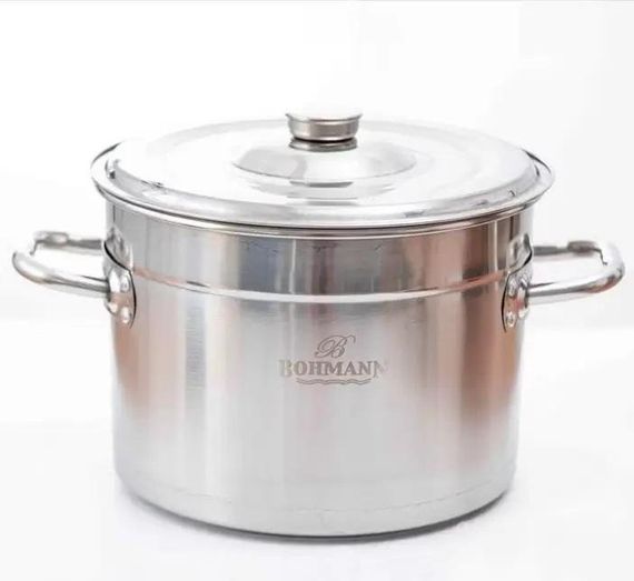Кастрюля с крышкой Bohmann BH-5128-54 54 л 28 см серебристая